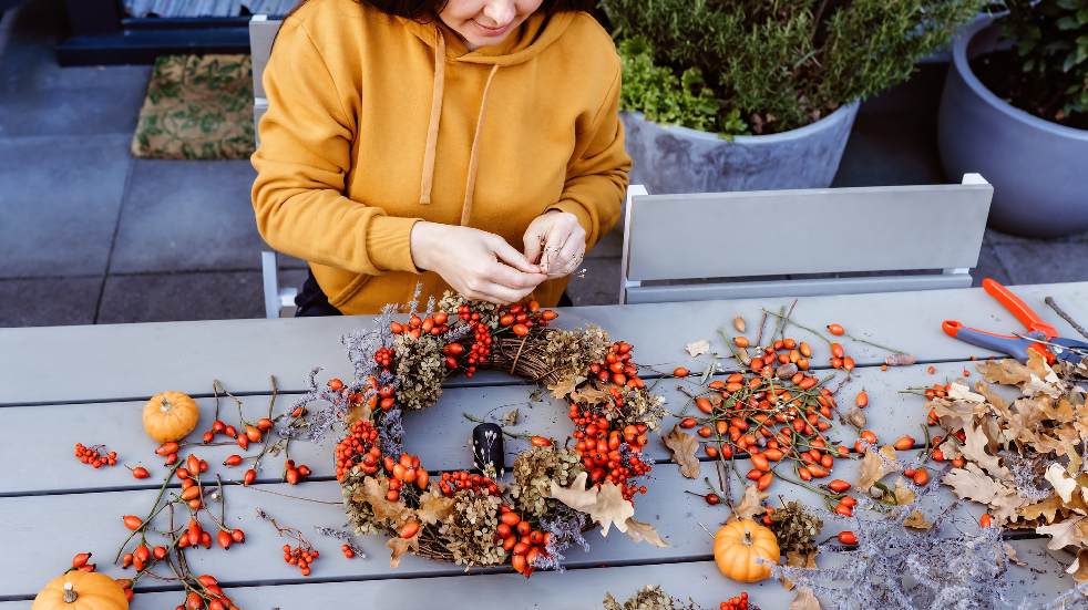 autumn wreath making diy